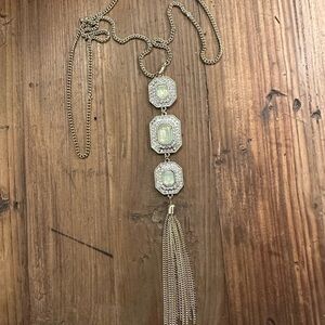 Elegant Gold and Silver Tassel Necklace